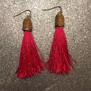 💕💕🔥JCREW pink tassel earrings!!!🔥💕💕